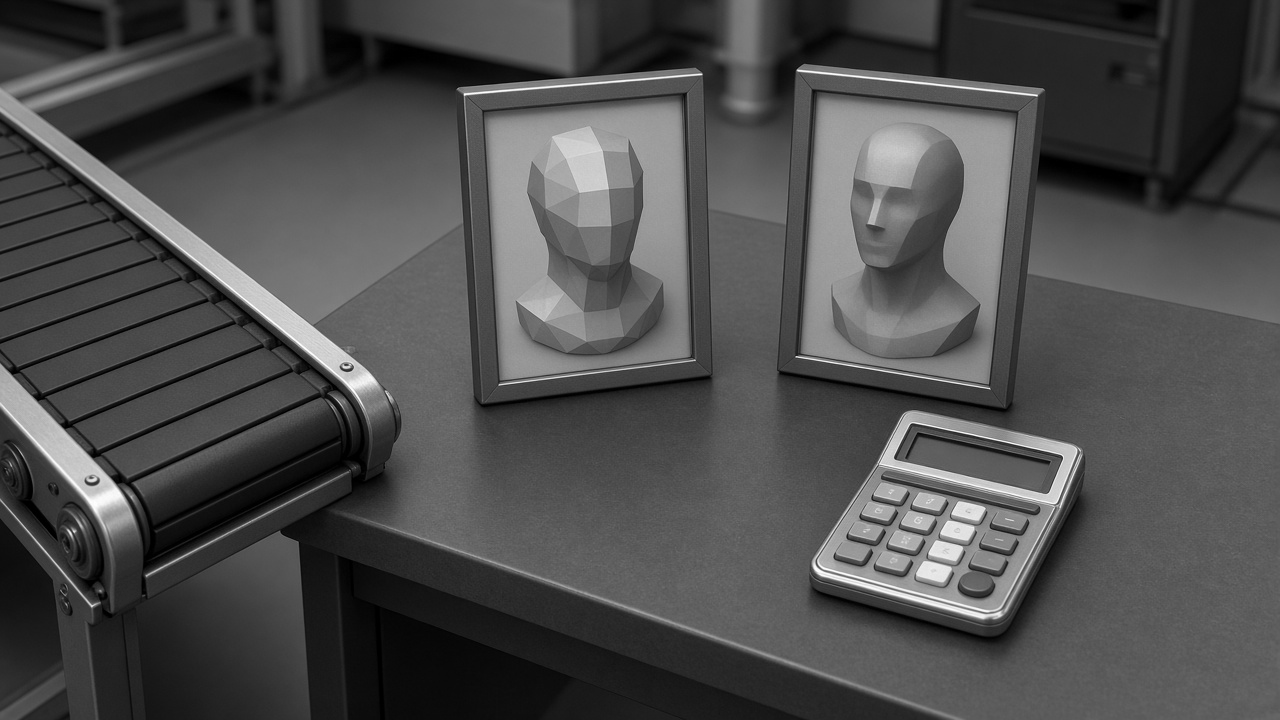 3D: два кадра и калькулятор сметы, референс и исходник